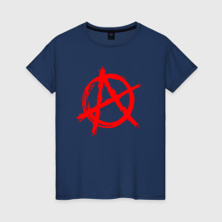 Женская футболка хлопок Анархия anarchy