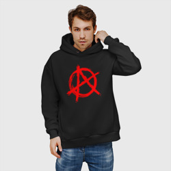 Мужское худи Oversize хлопок Анархия anarchy - фото 2