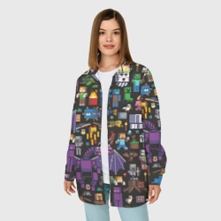 Женская рубашка oversize 3D Minecraft - фото 2