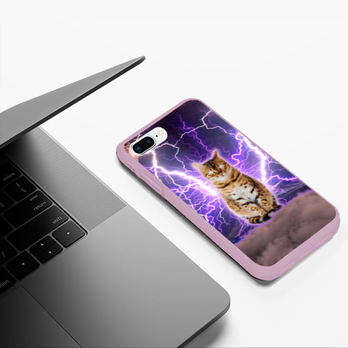 Чехол для iPhone 7Plus/8 Plus матовый с принтом Котушка Теслы, фото #5
