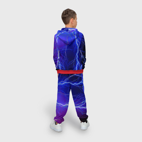 Детский 3D костюм с принтом Грозовой кошак, вид сзади #2