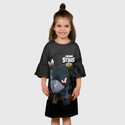 Детское платье 3D Brawl Stars Crow Ворон, цвет 3D печать - фото 4