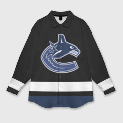 Женская рубашка oversize 3D Vancouver Canucks