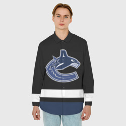 Мужская рубашка oversize 3D Vancouver Canucks - фото 2