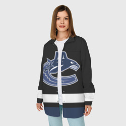 Женская рубашка oversize 3D Vancouver Canucks - фото 2