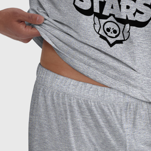 Мужская пижама хлопок с принтом Brawl Stars LEON (раскраска), фото #4