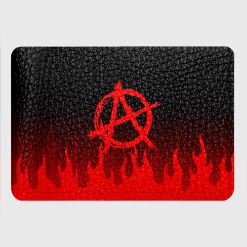 Картхолдер с принтом Анархия anarchy, цвет красный - фото 4