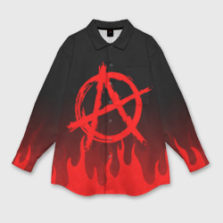 Женская рубашка oversize 3D Анархия anarchy