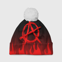 Шапка 3D c помпоном Анархия anarchy