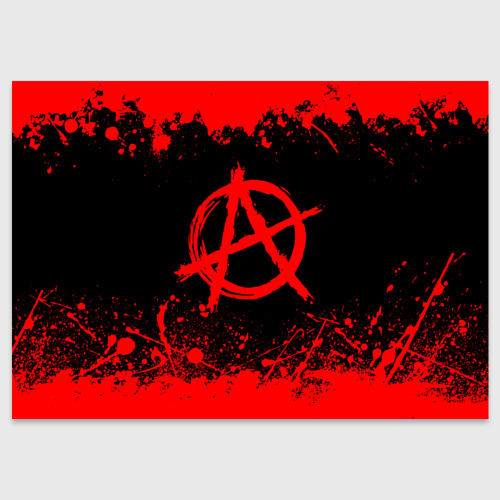 Поздравительная открытка Анархия anarchy, цвет белый