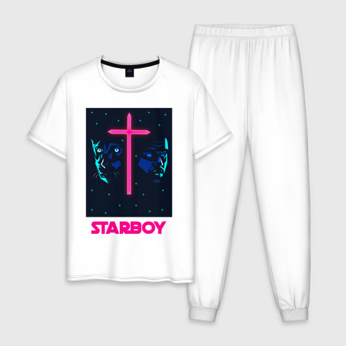 Мужская пижама хлопок Starboy, цвет белый