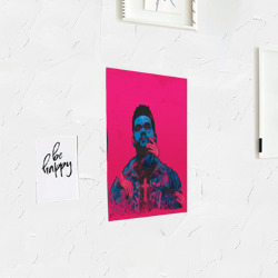Постер с принтом The Weeknd для любого человека, вид спереди №3. Цвет основы: белый