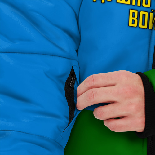 Мужская зимняя куртка 3D Воздушно - десантные войска, цвет красный - фото 6