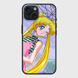 Чехол силиконовый для Apple iPhone 15 матовый Sailor Moon