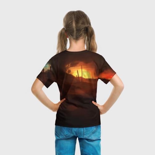 Детская футболка 3D с принтом Imperial Fists, вид сзади #2