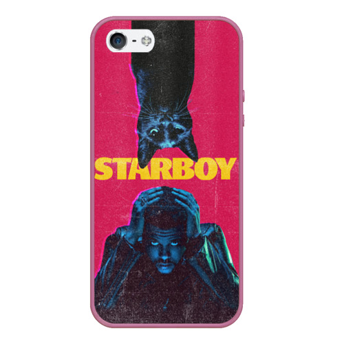 Чехол для iPhone 5/5S матовый Starboy, цвет розовый
