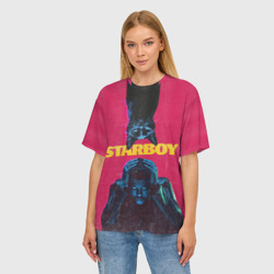 Женская футболка oversize 3D Starboy - фото 2