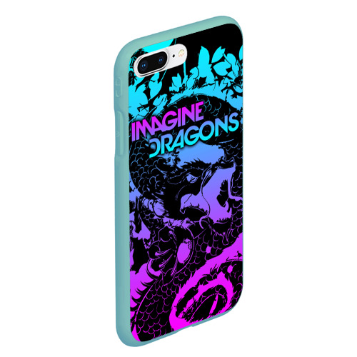 Чехол для iPhone 7Plus/8 Plus матовый Imagine Dragons, цвет мятный - фото 3