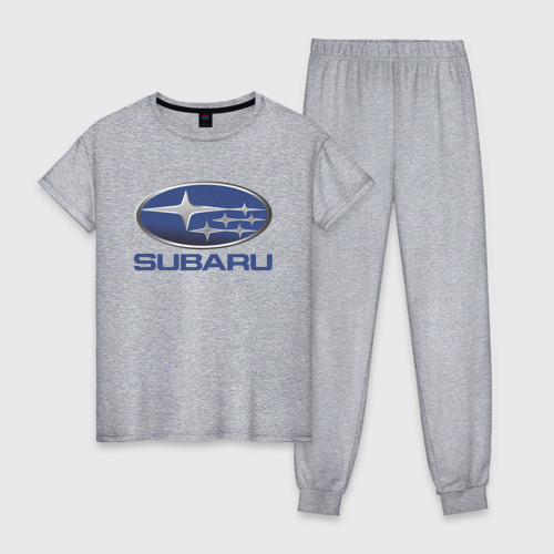 Женская пижама хлопок Subaru, цвет меланж