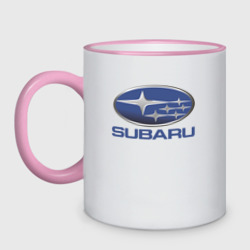 Кружка двухцветная Subaru