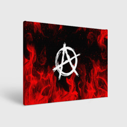 Холст прямоугольный Анархия anarchy red fire