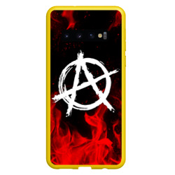 Чехол для Samsung Galaxy S10 Анархия anarchy red fire