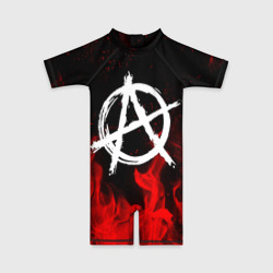 Детский купальный костюм 3D Анархия anarchy red fire