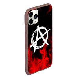 Чехол для iPhone 11 Pro Max матовый Анархия anarchy red fire - фото 2