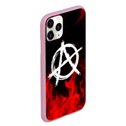 Чехол для iPhone 11 Pro Max матовый Анархия anarchy red fire - фото 2