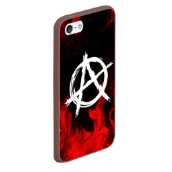 Чехол для iPhone 5/5S матовый Анархия anarchy red fire - фото 2