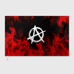 Флаг 3D Анархия anarchy red fire