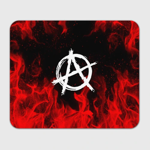 Прямоугольный коврик для мышки Анархия anarchy red fire