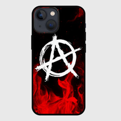 Чехол для iPhone 13 mini Анархия anarchy red fire