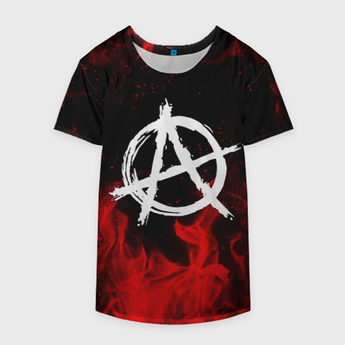 Накидка на куртку 3D Анархия anarchy red fire, цвет 3D печать - фото 4