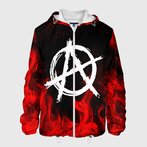 Мужская куртка 3D Анархия anarchy red fire, цвет 3D печать