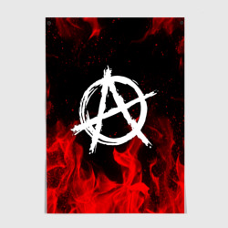 Постер Анархия anarchy red fire