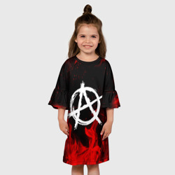 Детское платье 3D Анархия anarchy red fire - фото 2