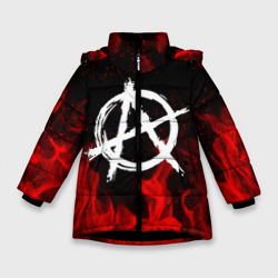 Зимняя куртка для девочек 3D Анархия anarchy red fire