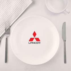 Набор: тарелка + кружка Mitsubishi Lancer big logo - фото 2