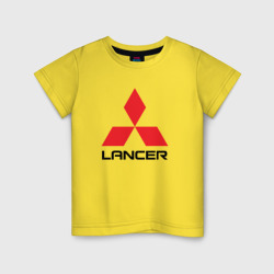 Детская футболка хлопок Mitsubishi Lancer big logo