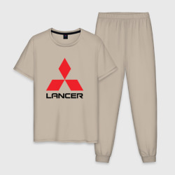 Мужская пижама хлопок Mitsubishi Lancer big logo