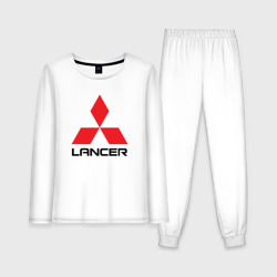 Женская пижама с лонгсливом хлопок Mitsubishi Lancer big logo