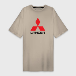 Платье-футболка хлопок Mitsubishi Lancer big logo