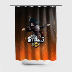 Штора 3D для ванной Brawl Stars Crow - Ворон