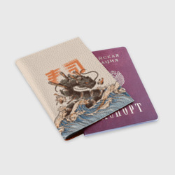 Обложка для паспорта матовая кожа Sushi dragon - фото 2