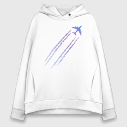 Женское худи Oversize хлопок Самолёт