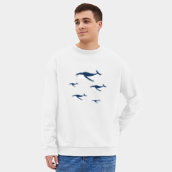 Мужской свитшот oversize без начеса хлопок Ocean - фото 2