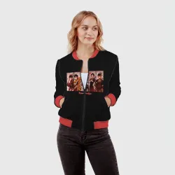 Женский бомбер 3D Персонажи аниме Великий из бродячих псов - фото 2