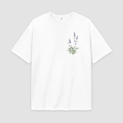 Женская футболка Oversize хлопок premium Lavanda
