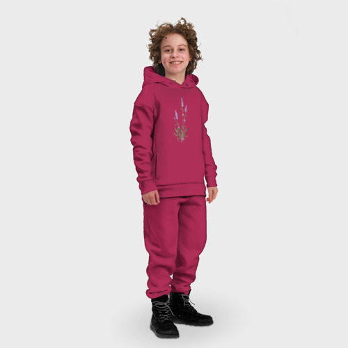 Детский костюм хлопок Oversize Lavanda, цвет маджента - фото 3